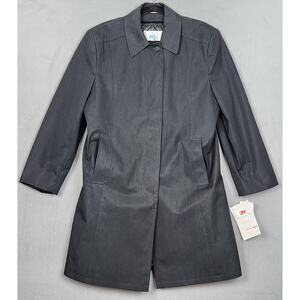 MURPHY AND HARTELIUS Overcoat Mens Large Black Removable Liner Collared Pockets